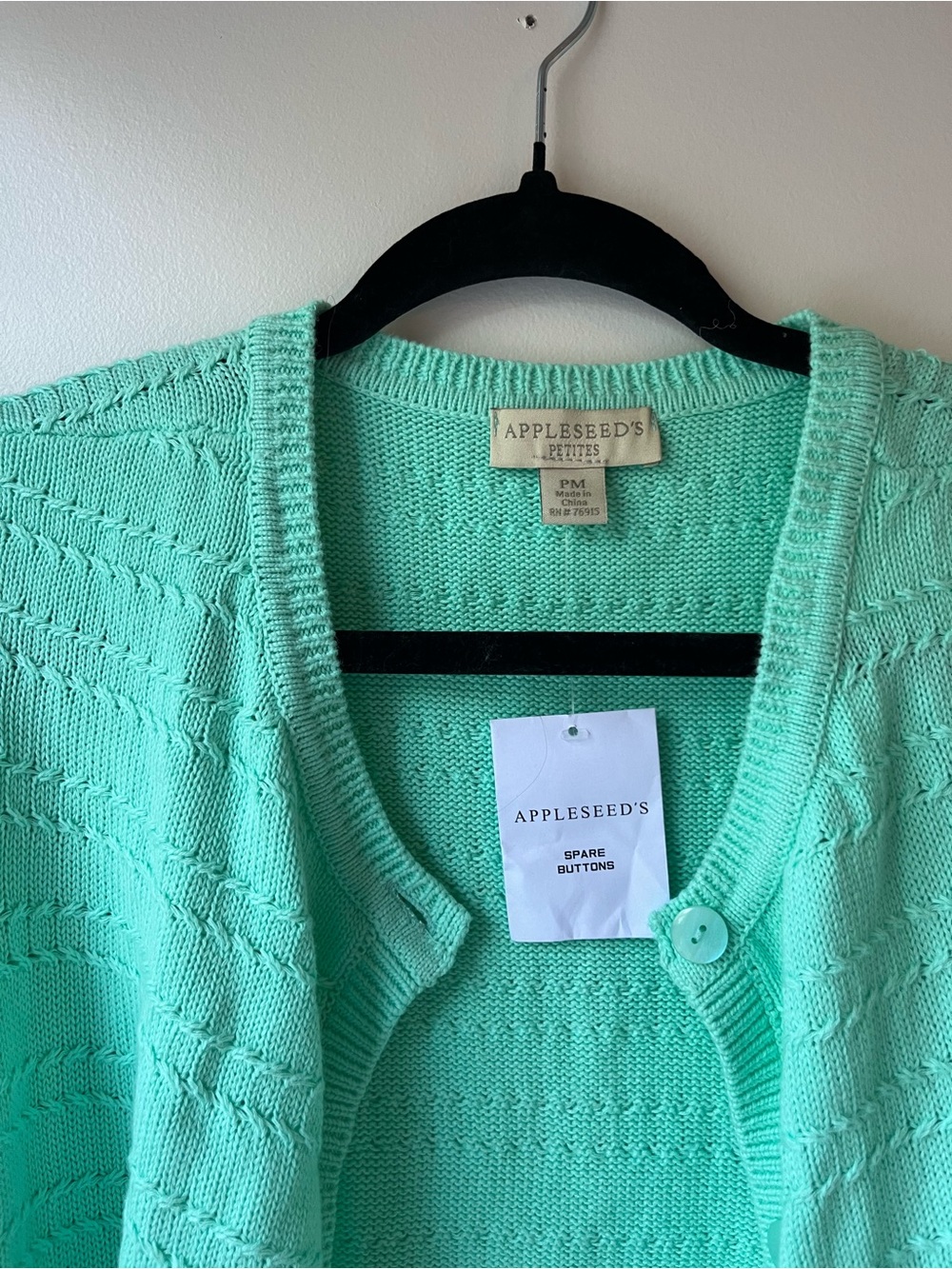 Appleseeds Mint Knit Women's Cardigan Sweater - Picture 2 of 9